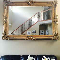 Vintage Floor to ceiling French Gilded Mirror