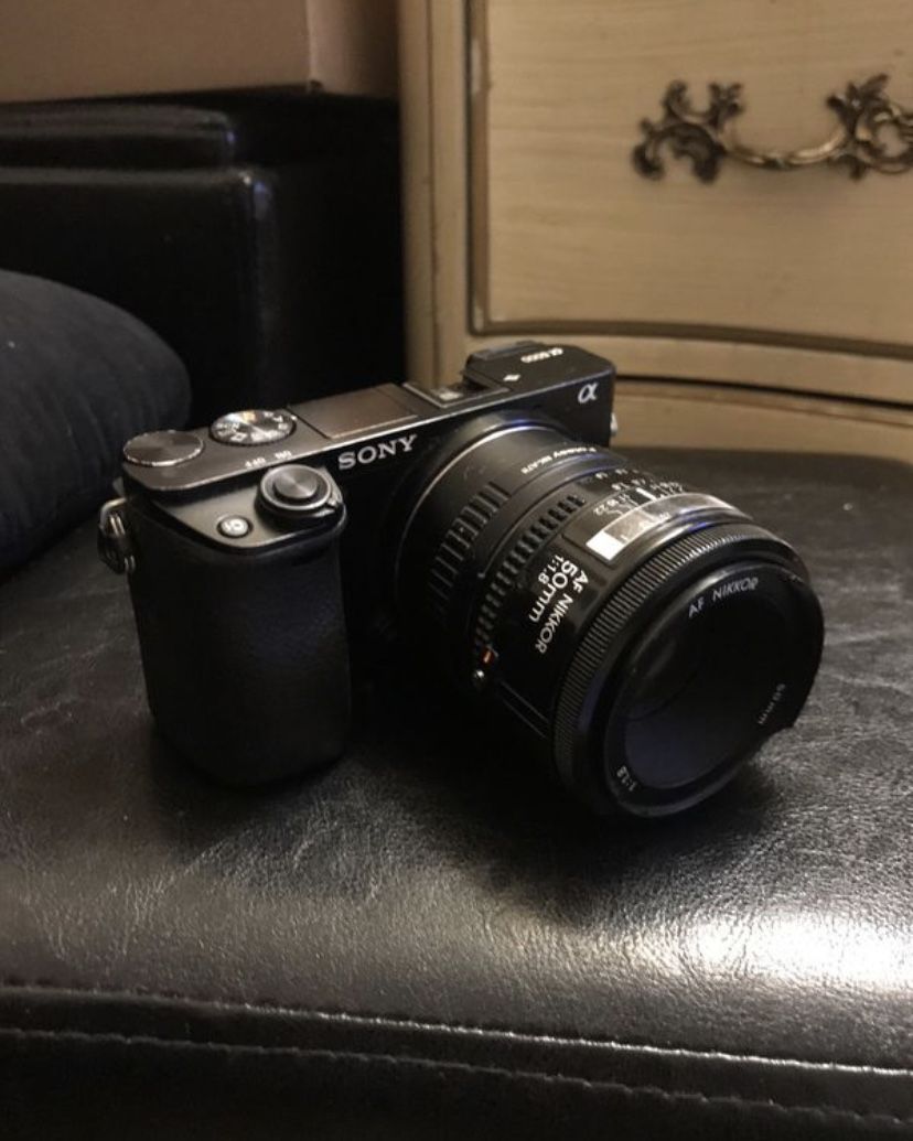 Sony a6000 with AF Nikkor 50mm Les and attachable mount
