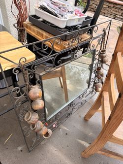 Black Iron Metal Mirror (heavy)