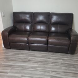 Brown Leather Couch