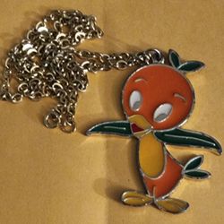 Vintage Disney Orange Bird Necklace 