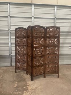 Wood room divider