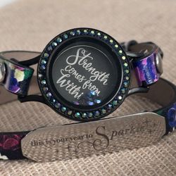 Leather Wrap Locket Bracelet 