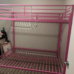 *BUNK BED* - Pink - Full Size Upper And Lower