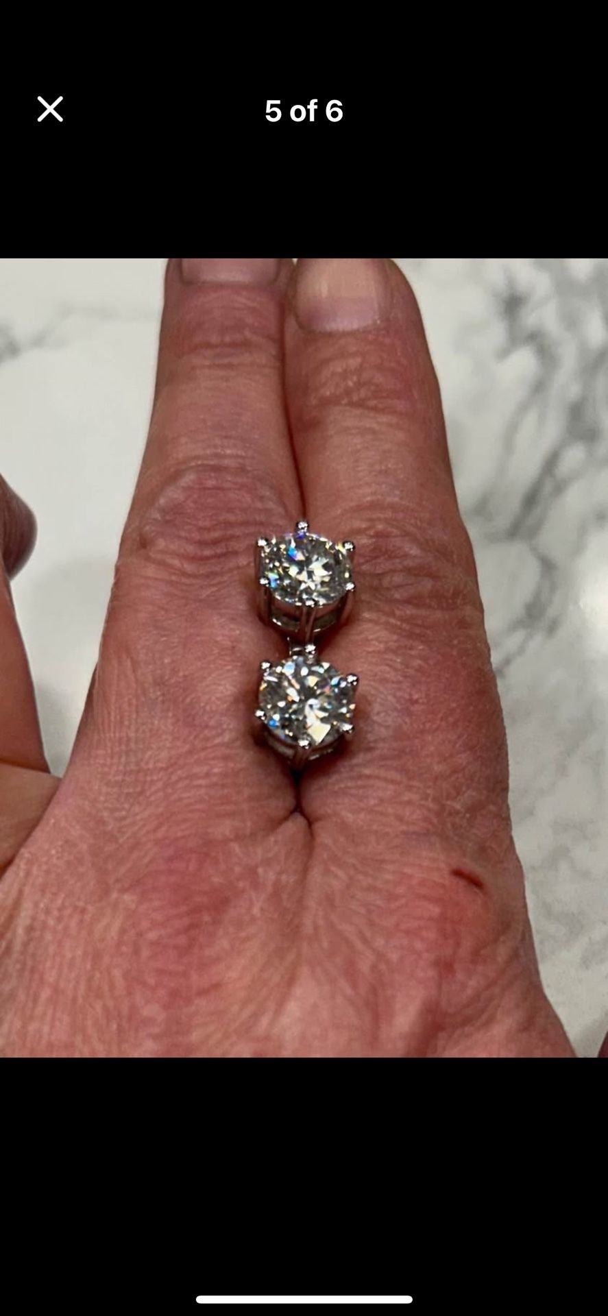 Moissanite Earrings - 2ct