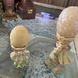 Figurines - Set of 2 $20   , Looks Great In Any Cabinets, Buffet 