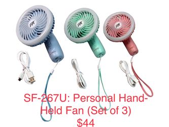 Personal HandHeld Fan (Set of 3)