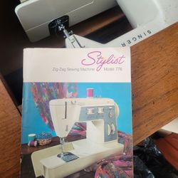 Sewing Table With Singer Model 776 W/manual Inboard