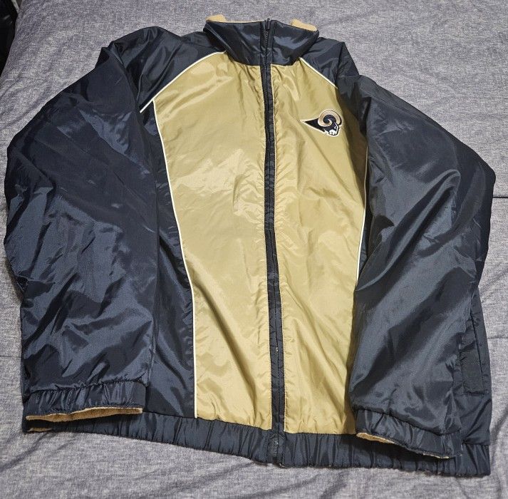 Nwot Vintage St. Louis Rams Reversible Jacket Men's XL