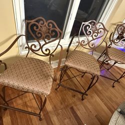 Iron Luxurious Counter Height Stools (3)