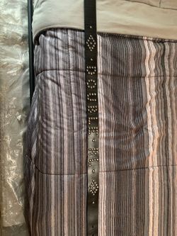 Double Ralph Lauren studded leather belt