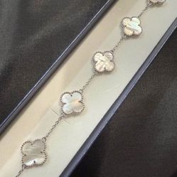 925 Silver White Clover 🍀 Bracelet 