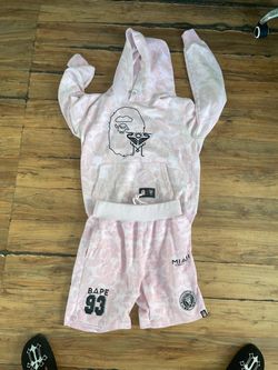 BAPE x Inter Miami CF Pink Camo Hoodie & Shorts Set