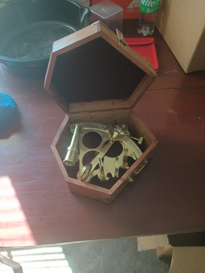 Old Brass Sextant