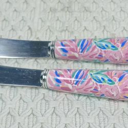 Lilly Pulitzer Spreader Set Cheese Appetizers Jam Hors D’oeuvres Entertaining