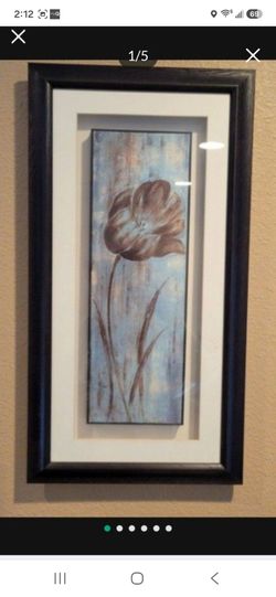 Floral picture wall hanging