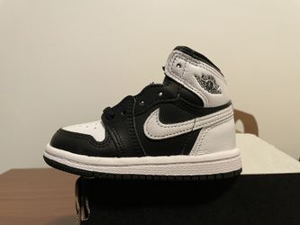 Jordan 1 Retro High OG (TD) – Black/White/White – Size 6C Brand New