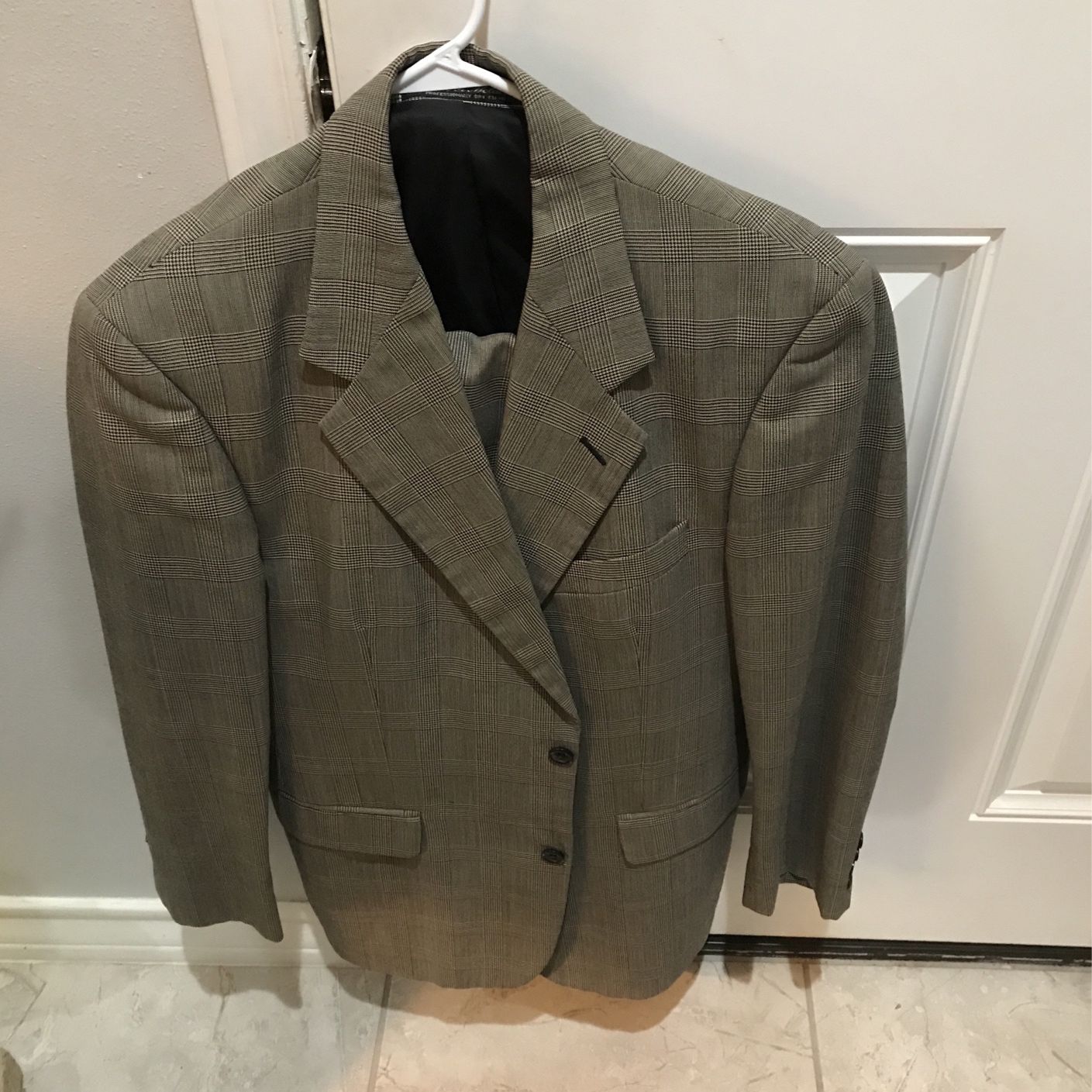Black & Gray Suit Coat (38R) + Pants (31/32R)