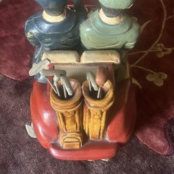 RARE Vintage Large Golf cart Golf buddies Statue - Figurine 21" x 9.5" x 19