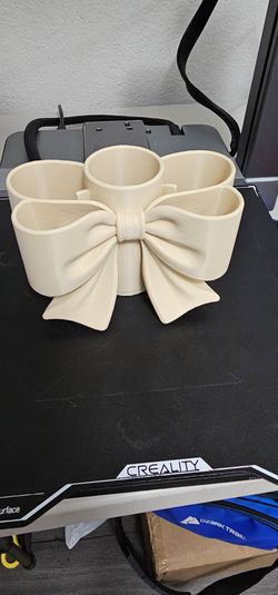 3D Printed Bow Desk Organizer Pen Holder