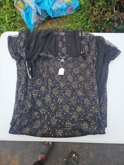 Black and glod evening dress