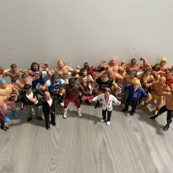 1980’s Titan Sports LJN Wrestlers Lot Of 27 Figures 