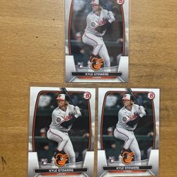 2023 BOWMAN KYLE STOWERS 3 CARD ROOKIE LOT 