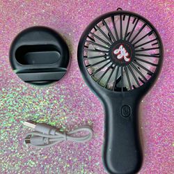 Vanity Make Up Mini Fan With Stand 