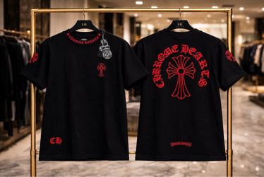 Chrome Hearts Style Black & Red T-Shirt – M to XXL 🔥