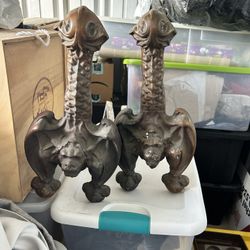 Antique 1920’s Bat Andirons