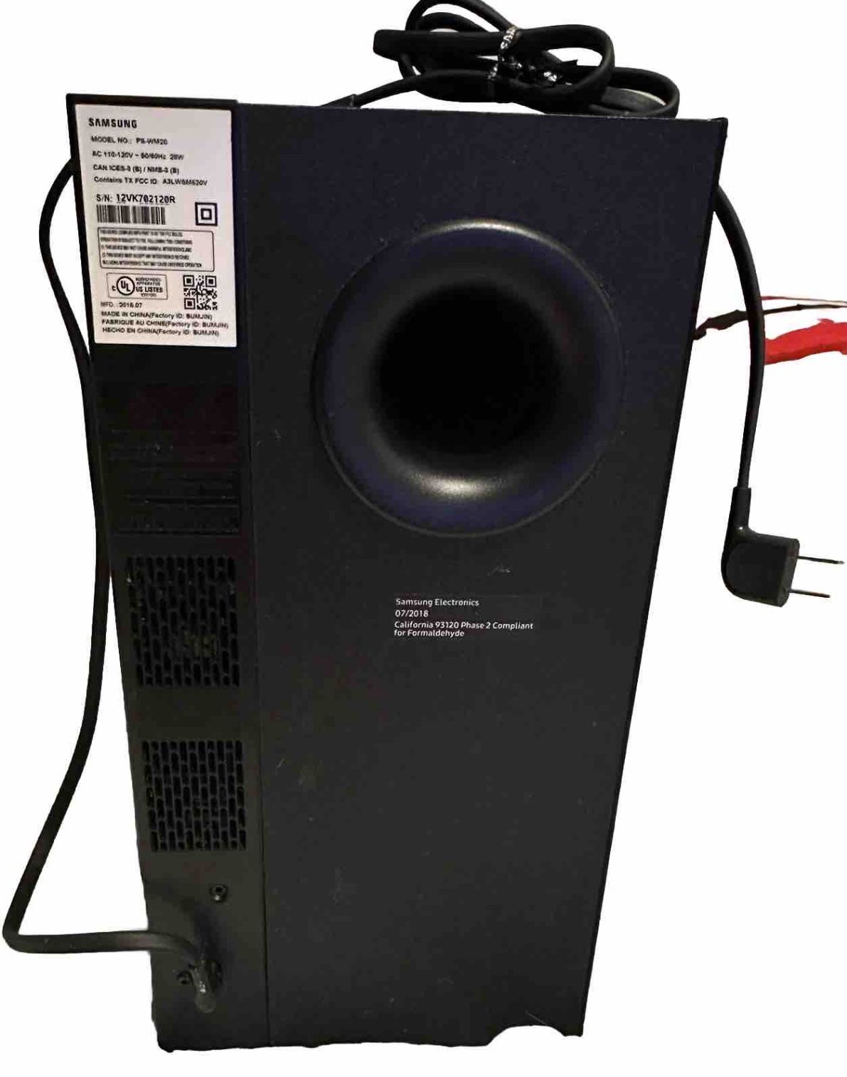 Samsung PS-WM20 Wireless Home Theater Subwoofer - Power cord Included