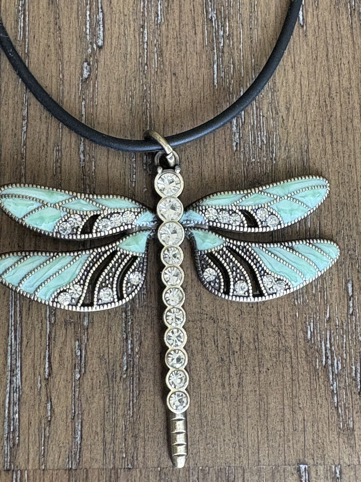 "Vintage Dragonfly Pendant Necklace"