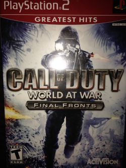 Call of Duty World at War Final Fronts Sony Playstation 2 Game