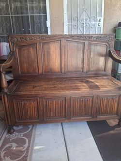 48" Antique storage bench