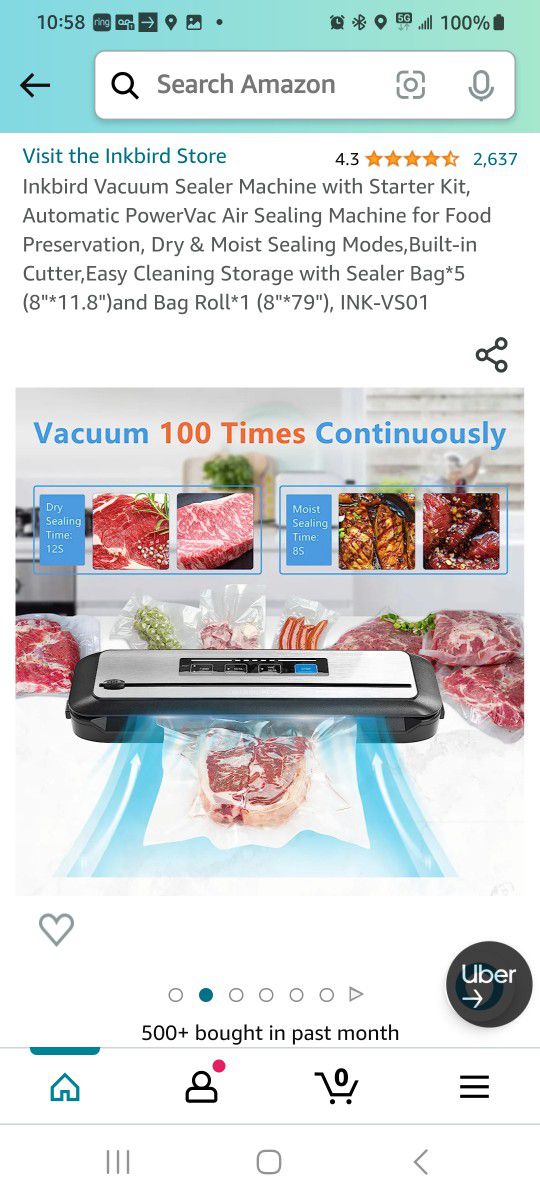 INKBIRD Vacuum Sealer Machine, Dry & Moist Sealing Modes,Built-in Cutter,  with Starter Kit, Automatic PowerVac Air Sealing Machine for Food  Preservation 