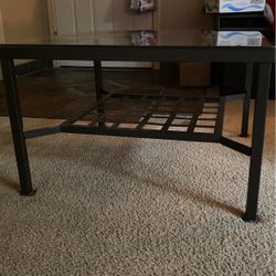 Glass And Metal Coffee Table