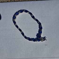 TENNIS BRACELET DIAMONDS AND SILVER