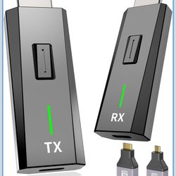 Wireless Hdmi Transmitter and Receiver,4k Decode 1080p Output,Plug & Play Portable 2.4g/5g,Wireless Hdmi Extender Kit for Streaming Video and Audio to