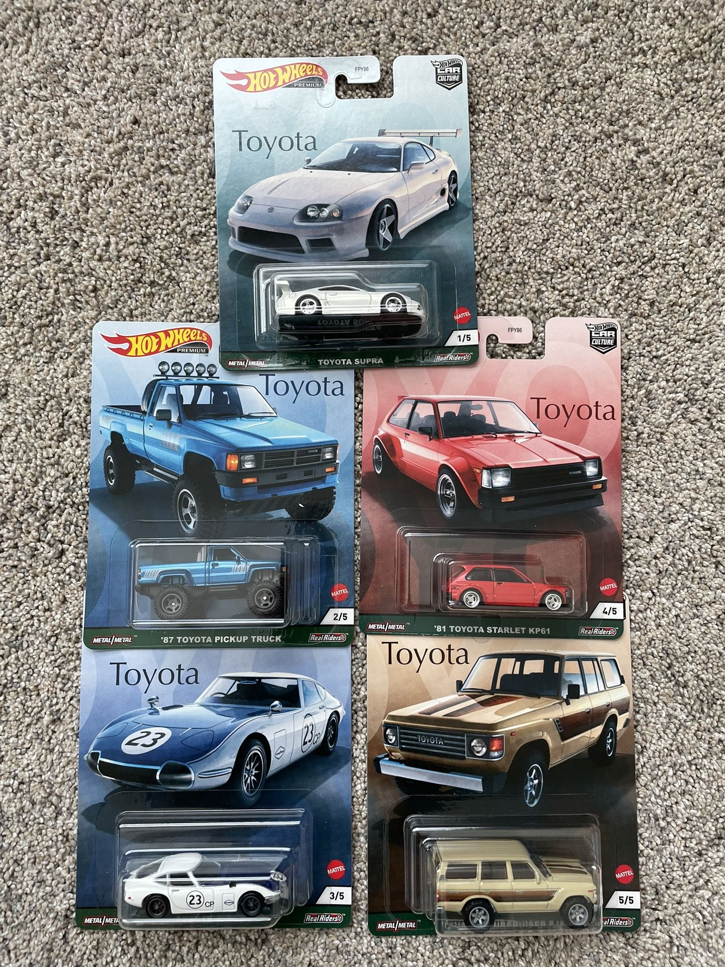 Hot Wheels Premium Toyota Set