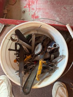 Mixed Hand Tools Lot in Bucket
