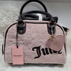 Juicy Couture Vintage Dreams Satchel Angel Chocolate  Crossbody Bag Brand New 