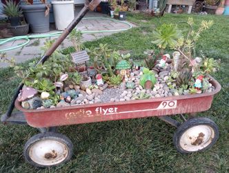 Vintage Wagon Succulent Garden