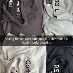 HOODIES CARHART AND RSQ