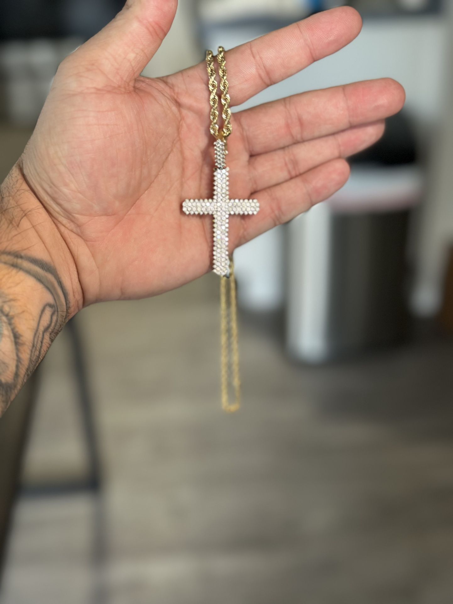 Diamond Cross With Chain