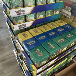Empty Pokemon Storage Tins