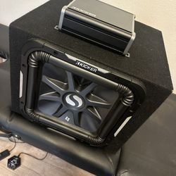 (12) L7 kicker subwoofer speaker & 400.1 kicker Amp.