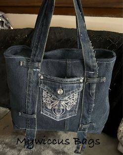 Hand Crafted Upcycled Jean Bag