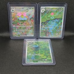 Pokémon Tcg S&V 151 Venusaur Ex,Ivysaur,Bulbasaur Lot Of 3 Cards Mint 