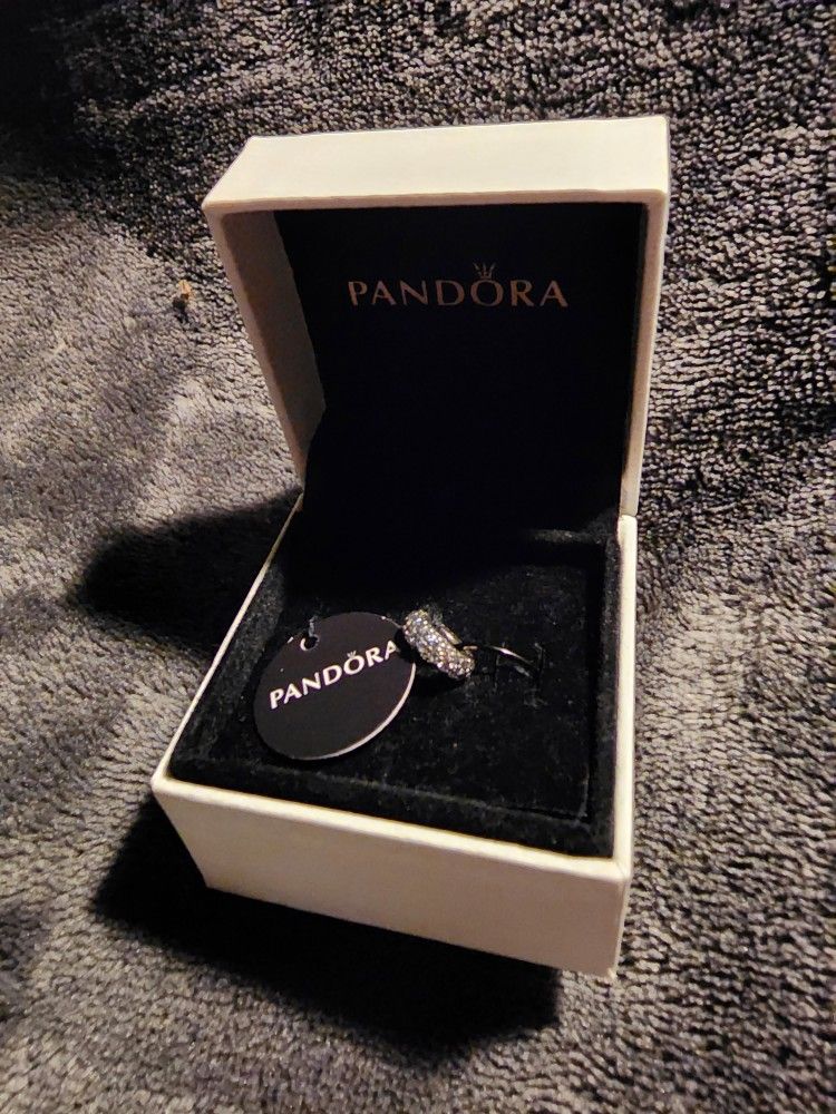 Pandora clear sparkle spacer charm