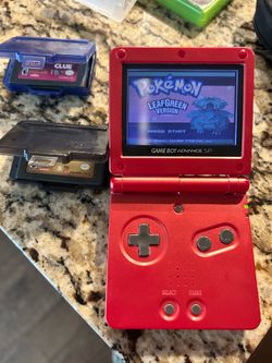Red Gameboy advance SP bundle